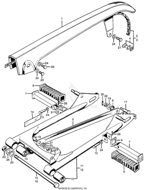 Swingarm + Chain Case Schematic