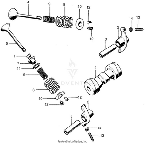 Camshaft + Valve Schematic