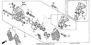 Right Front Brake Caliper Schematic