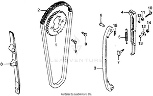 Cam Chain + Tensioner Schematic