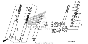 Front Fork + Front Cushion Schematic