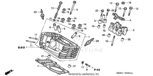 Cylinder Head (rr.) Schematic