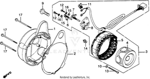 Alternator Cover + Alternator Schematic