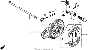 Rear Brake + Rear Brake Panel Schematic