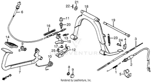 Stand + Rear Brake Pedal Schematic