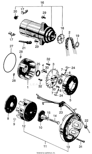 Starting Motor + Alternator Schematic
