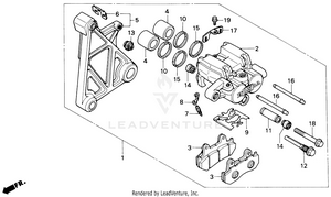 Rear Brake Caliper Schematic