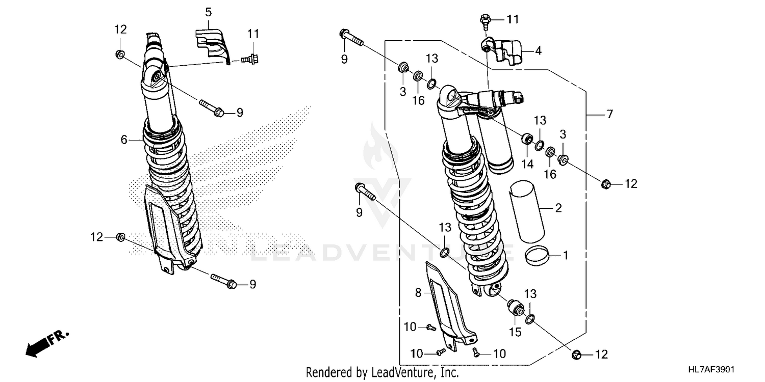 REAR SHOCK ABSORBER (2)