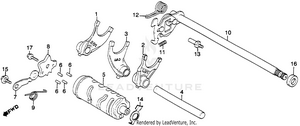 Shift Drum + Shift Fork Schematic