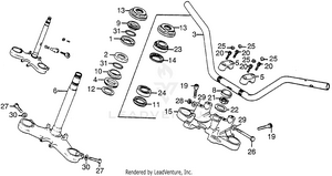 Handlebar + Top Bridge + Stem Schematic