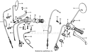 Handle Lever + Switch + Cable Schematic
