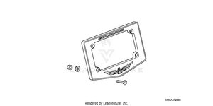 License Plate Frame      (chrome) Schematic