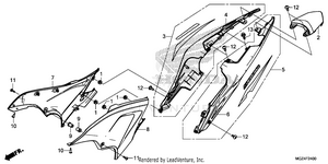 Side Cover@rear Cowl Schematic
