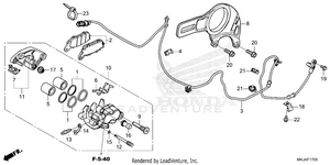 Rear Brake Caliper Schematic