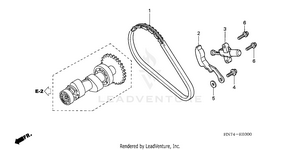 Cam Chain + Tensioner Schematic