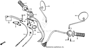 Handle Lever + Switch + Cable Schematic