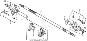 Rear Wheel Axle + Rear Wheel Hub Schematic