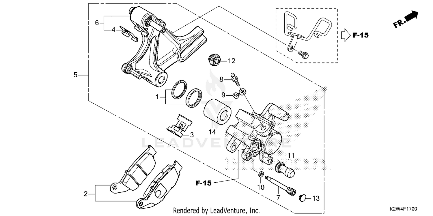 REAR BRAKE CALIPER