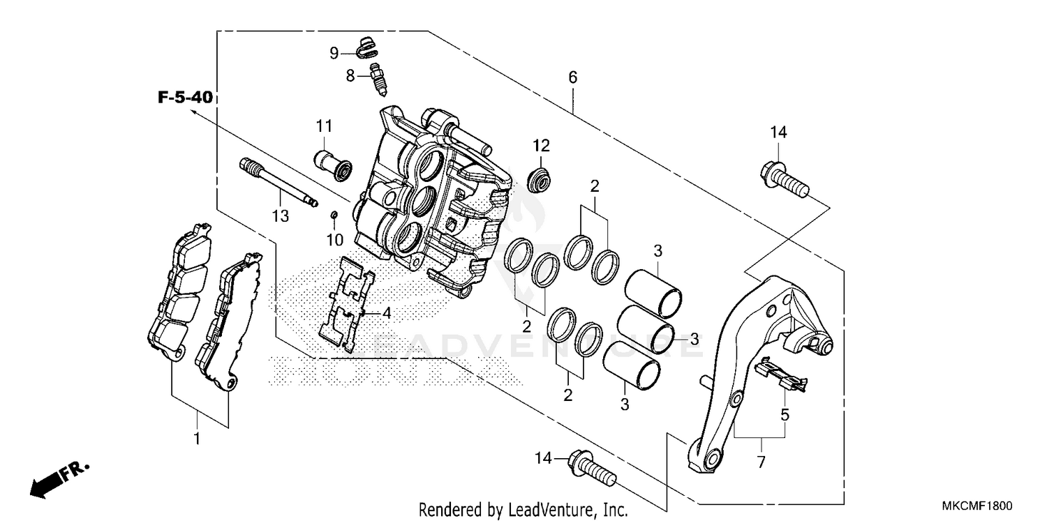 REAR BRAKE CALIPER