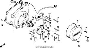 Left Crankcase Cover + Advancer Schematic