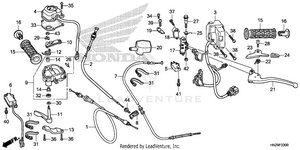 Handle Lever + Switch + Cable Schematic