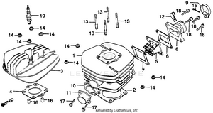 Cylinder Head + Cylinder Schematic