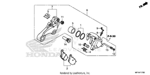 Rear Brake Caliper Schematic