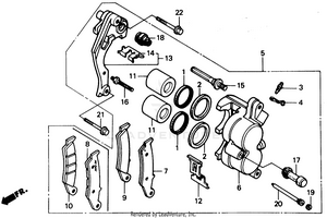 Front Brake Caliper Schematic