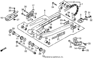 Swingarm + Drive Chain 83 Schematic