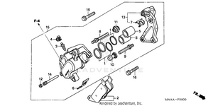Front Brake Caliper Schematic