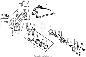 Front Brake Caliper 76,78 Schematic