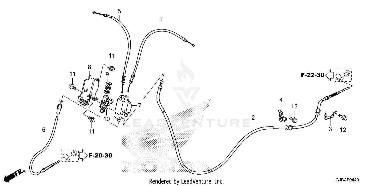 BRAKE CABLE@BRAKE BRACKET