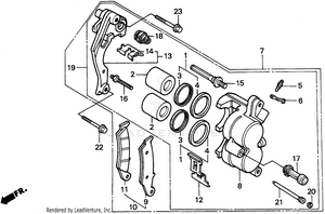 Front Brake Caliper Schematic