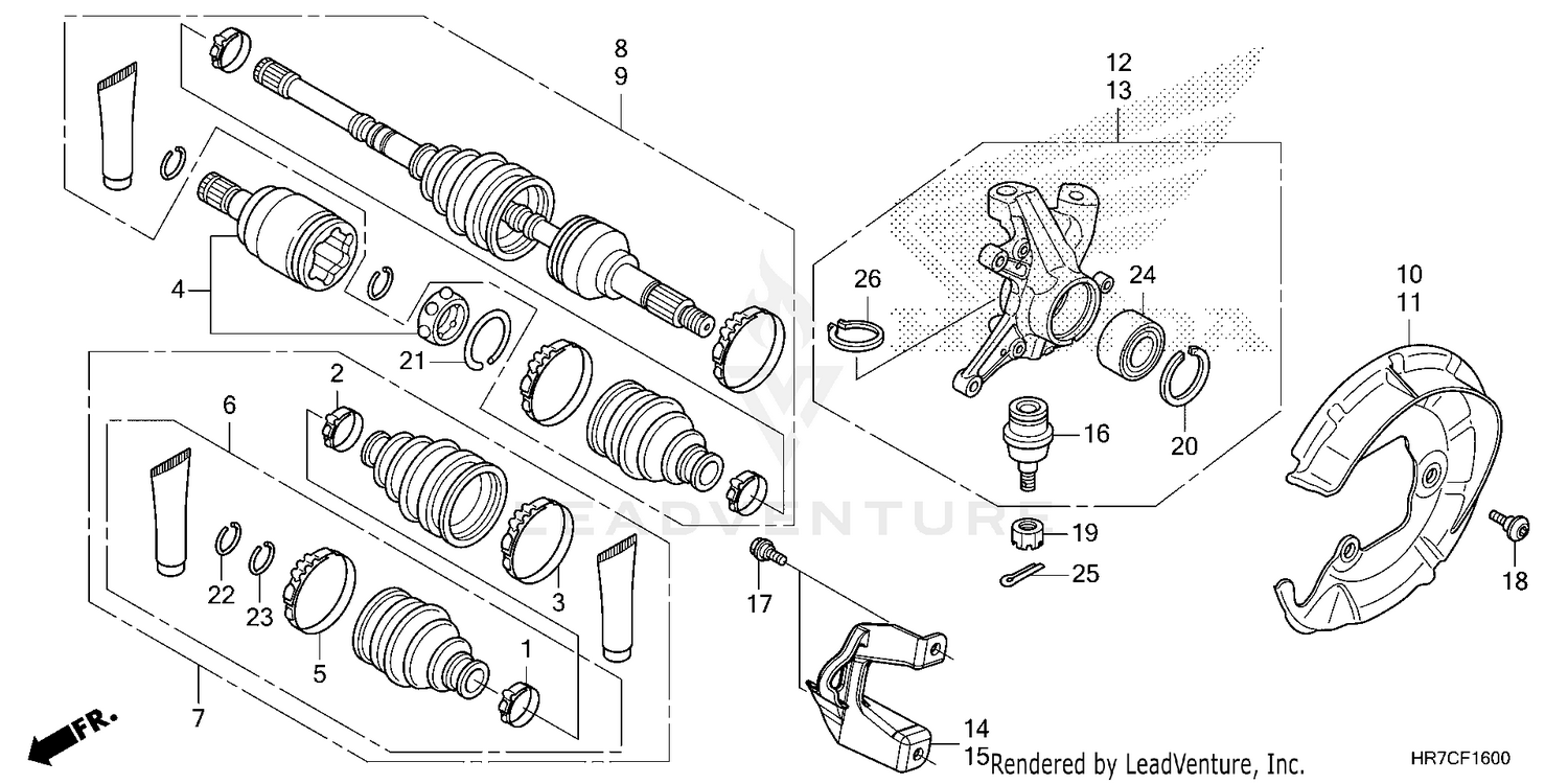FRONT KNUCKLE@DRIVESHAFT