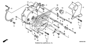 Left Crankcase Cover     @alternator Cover Schematic