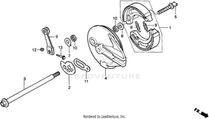 Rear Brake Panel Schematic