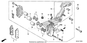 Left Front Brake Caliper Schematic
