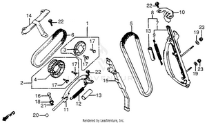 Cam Chain + Tensioner Schematic