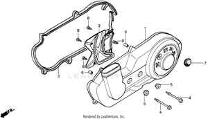 Left Crankcase Cover Schematic