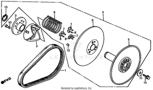 Driven Pulley + Variable Speed Belt Schematic