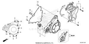Generator Cover@left Rear Cover Schematic
