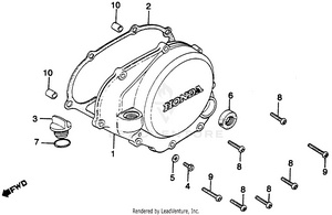 Left Crankcase Cover Schematic