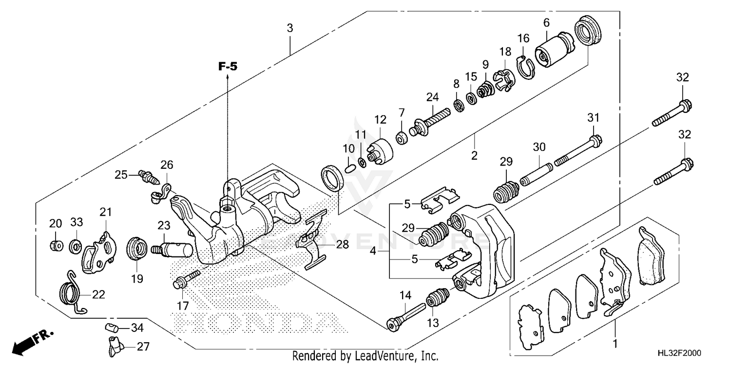 REAR BRAKE CALIPER