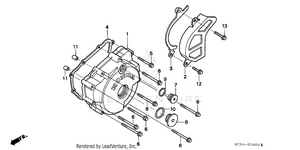 Left Crankcase Cover Schematic