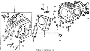 Cylinder Head + Cylinder Schematic