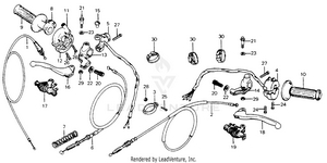 Handle Switch + Lever + Cables Schematic