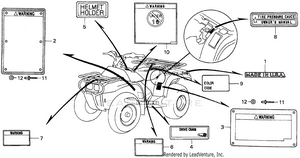 Trx 200dcaution Label 93-96 Schematic