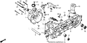 Crankcase + Oil Pump + Reed Valve 80 Schematic