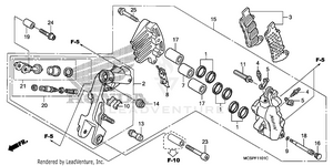 Left Front Brake Caliper (1) Schematic