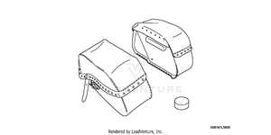 Leather Saddlebags (18l) (studded) Schematic